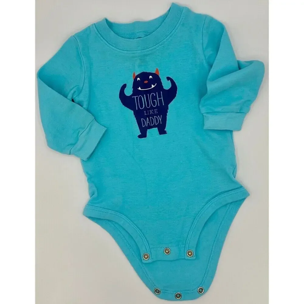 Carter's Wild Top Size 6 Months Wild About Mommy Blue Monster Bodysuit (889)